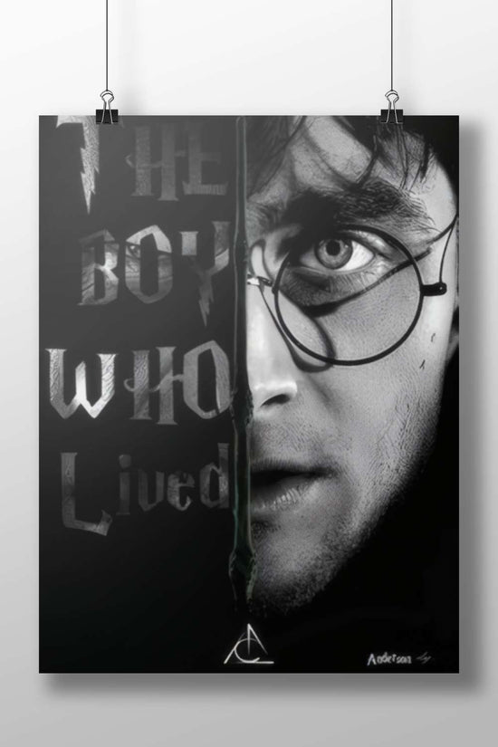 Harry Potter (from the Harry Potter franchise) Harry Potter - Enchanted Noir Poster