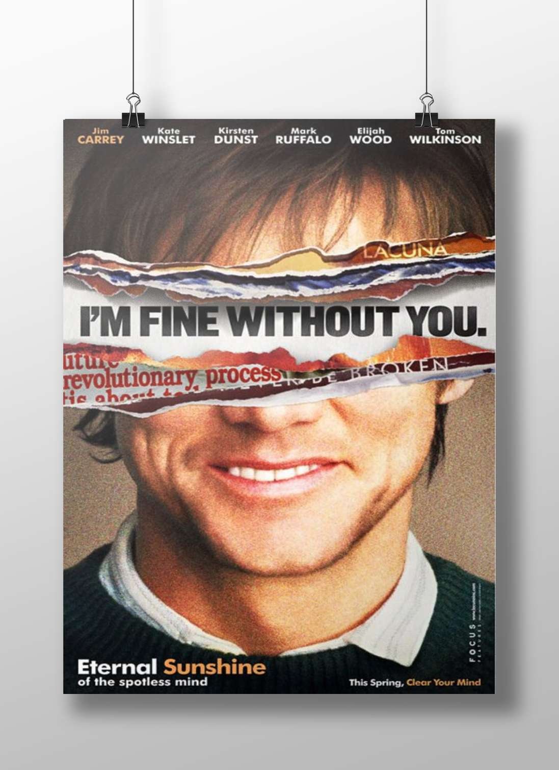 The movie "Eternal Sunshine of the Spotless Mind". Joel Barish - Heartbreak Pop Art Poster