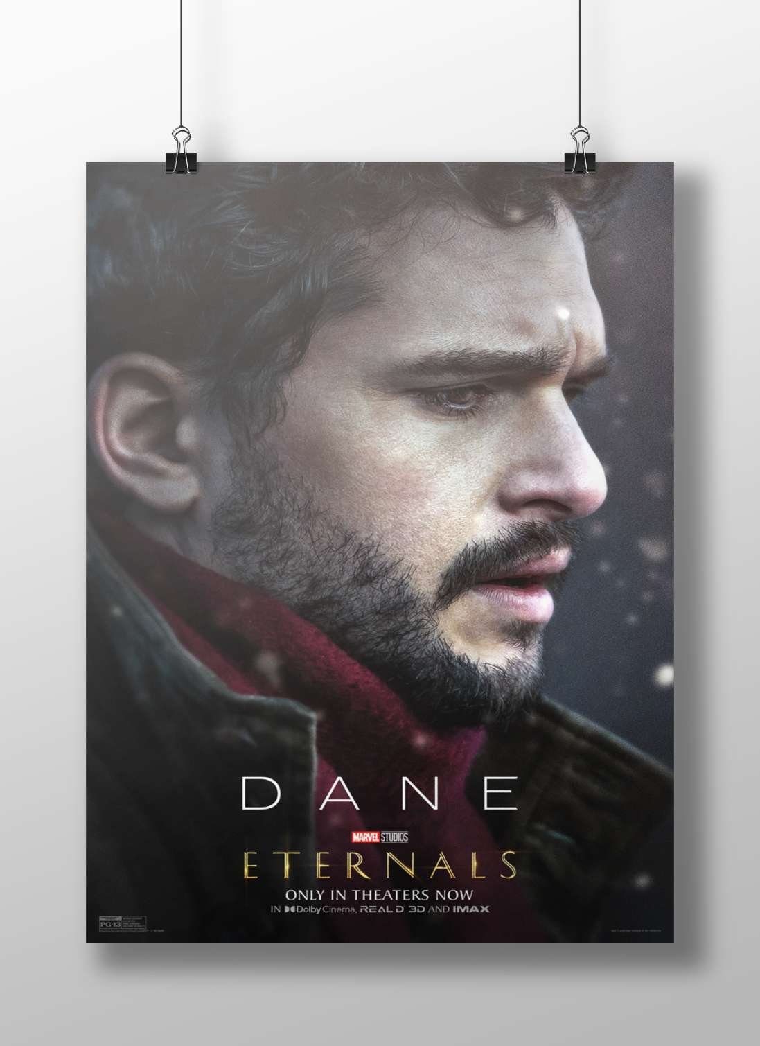 Dane, a character from Marvel's Eternals franchise Eternals - Dane Noir Poster