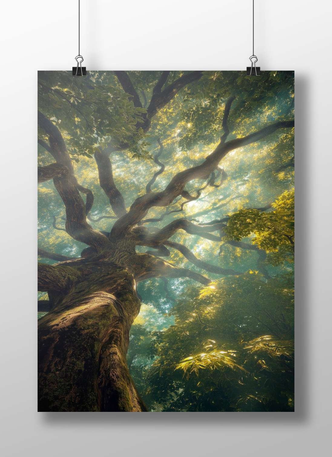 Ancient Tree Main Subject: Ancient Tree Matte BoizzBoard rigid print — Art wall art India | PosterBoizz