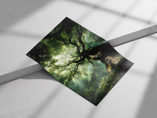 Ancient tree Main Subject: Ancient tree Matte poster print — Art wall art India | PosterBoizz