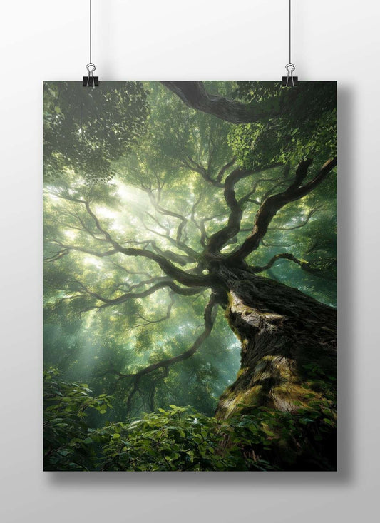 Ancient tree Main Subject: Ancient tree Matte BoizzBoard rigid print — Art wall art India | PosterBoizz