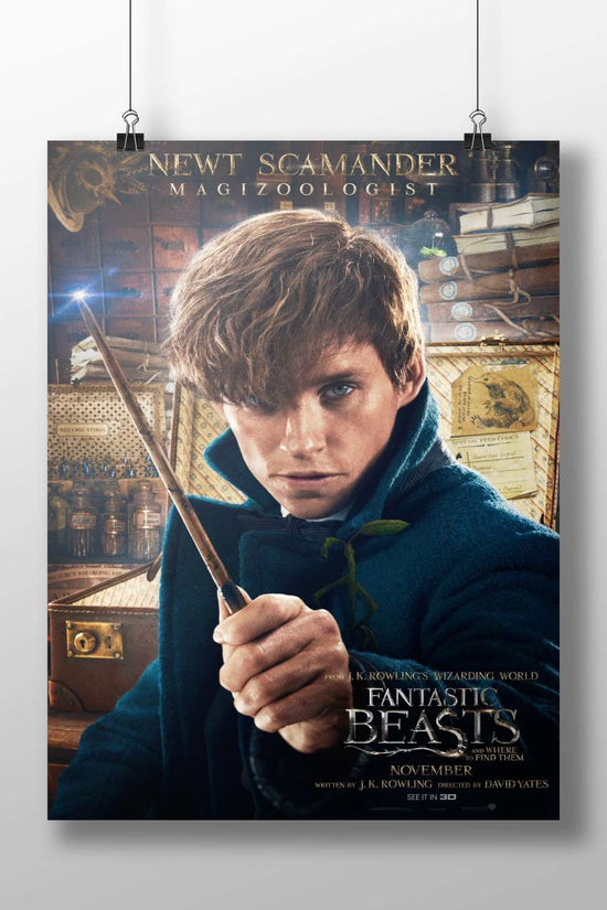 Newt Scamander, a character from the Fantastic Beasts franchise (confirmed by OCR text "NEWT SGAMANDER"