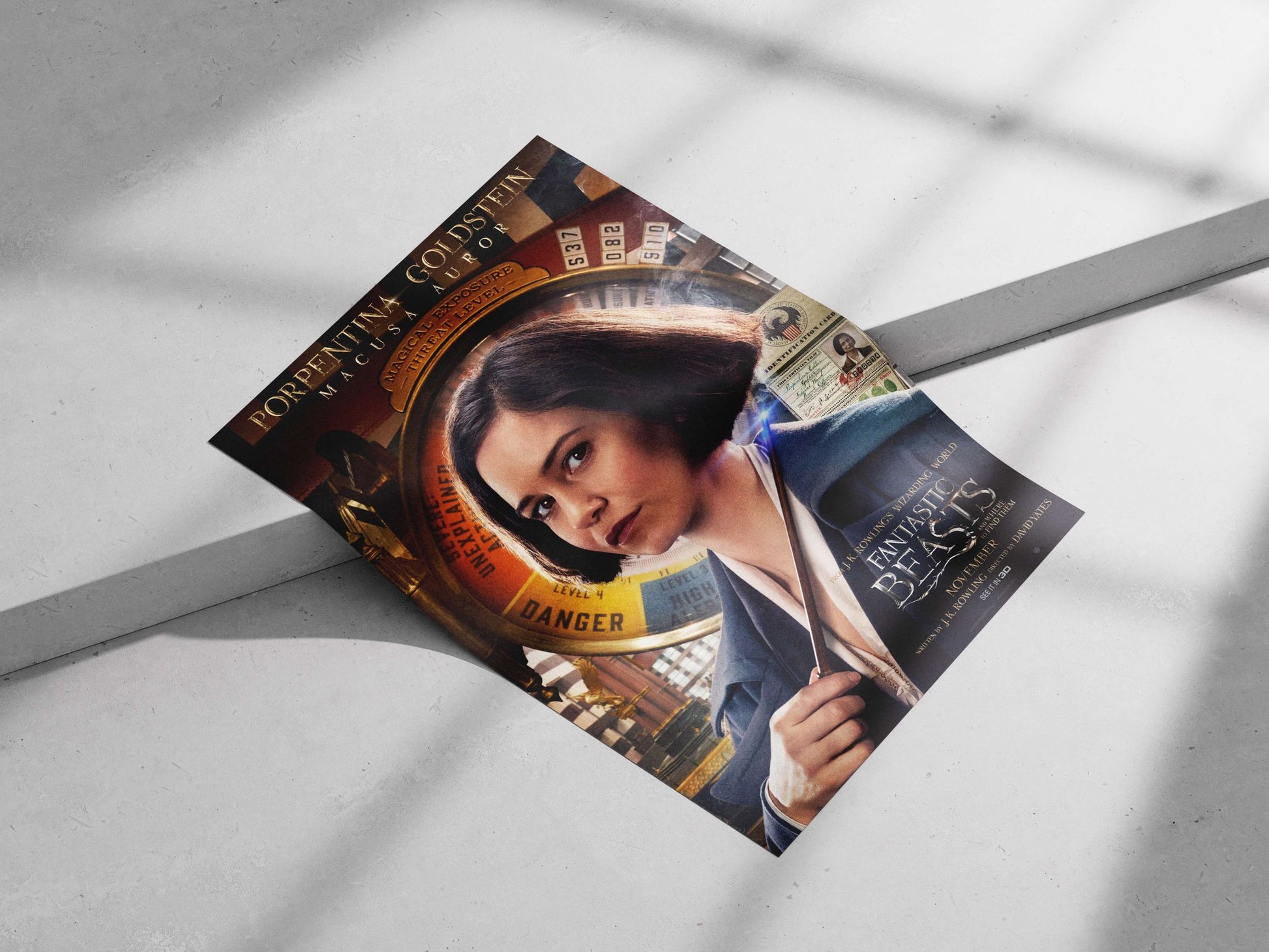 Porpentina Goldstein (real name) from J.K. Rowling's "Fantastic Beasts and Where to Find Them" franchise.