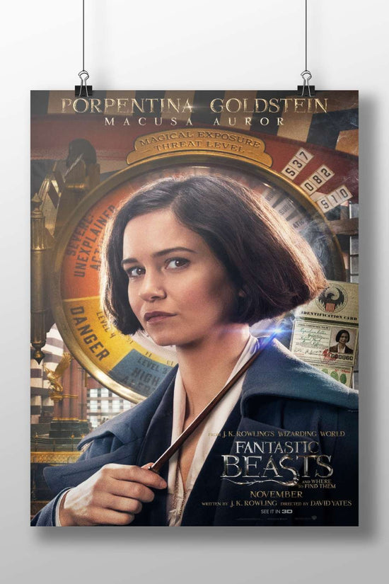 Porpentina Goldstein (real name) from J.K. Rowling's "Fantastic Beasts and Where to Find Them" franchise.