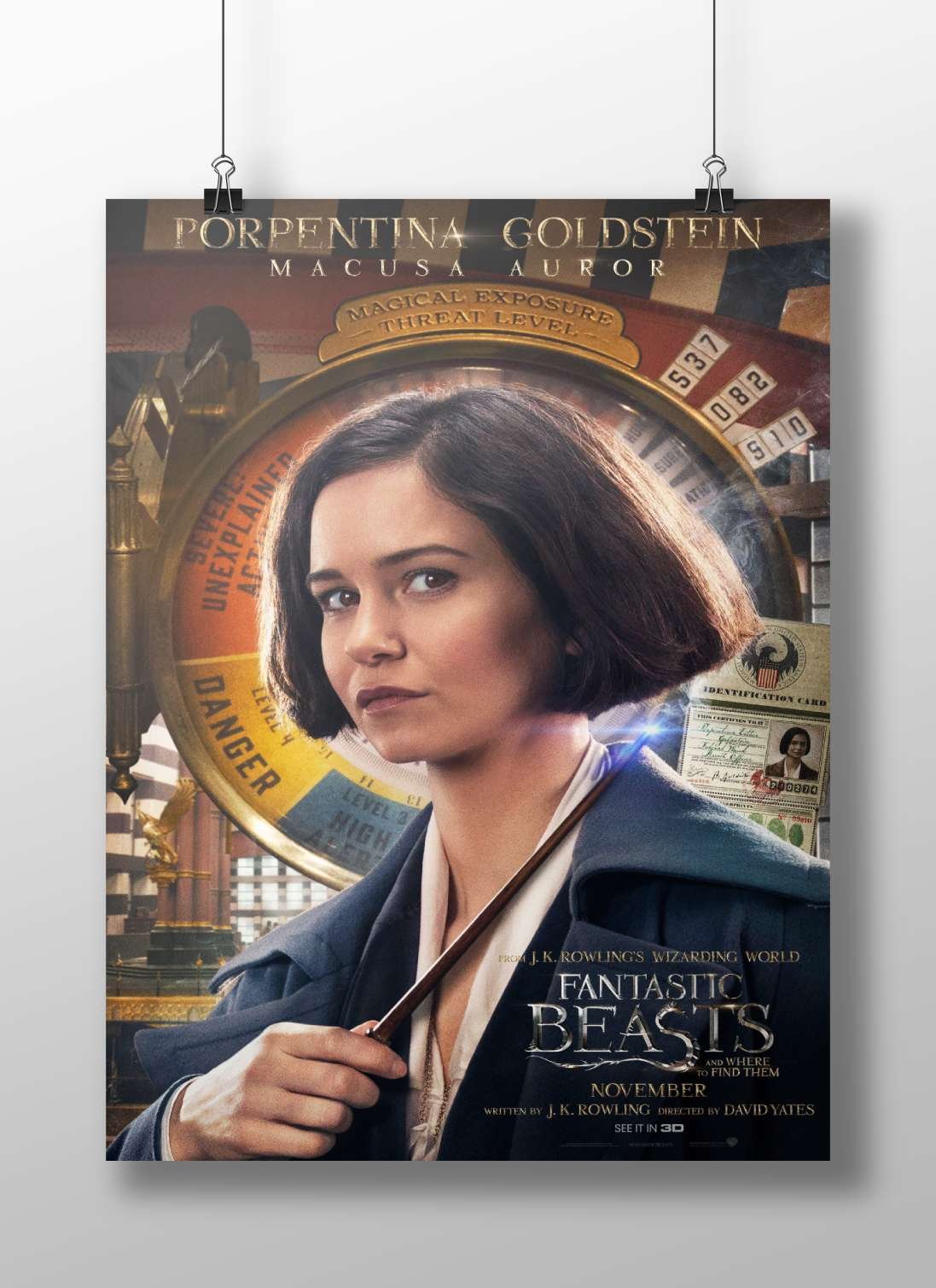 Porpentina Goldstein (real name) from J.K. Rowling's "Fantastic Beasts and Where to Find Them" franchise.