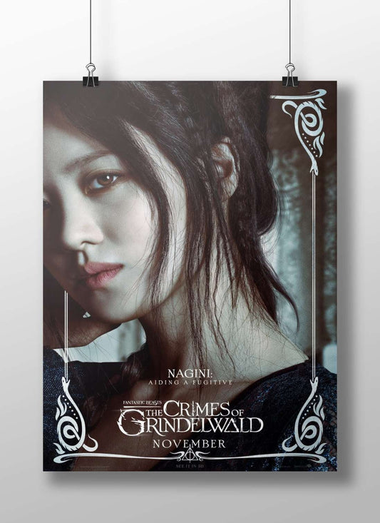 Nagini from the Fantastic Beasts franchise Nagini - Serpent Queen Noir Poster