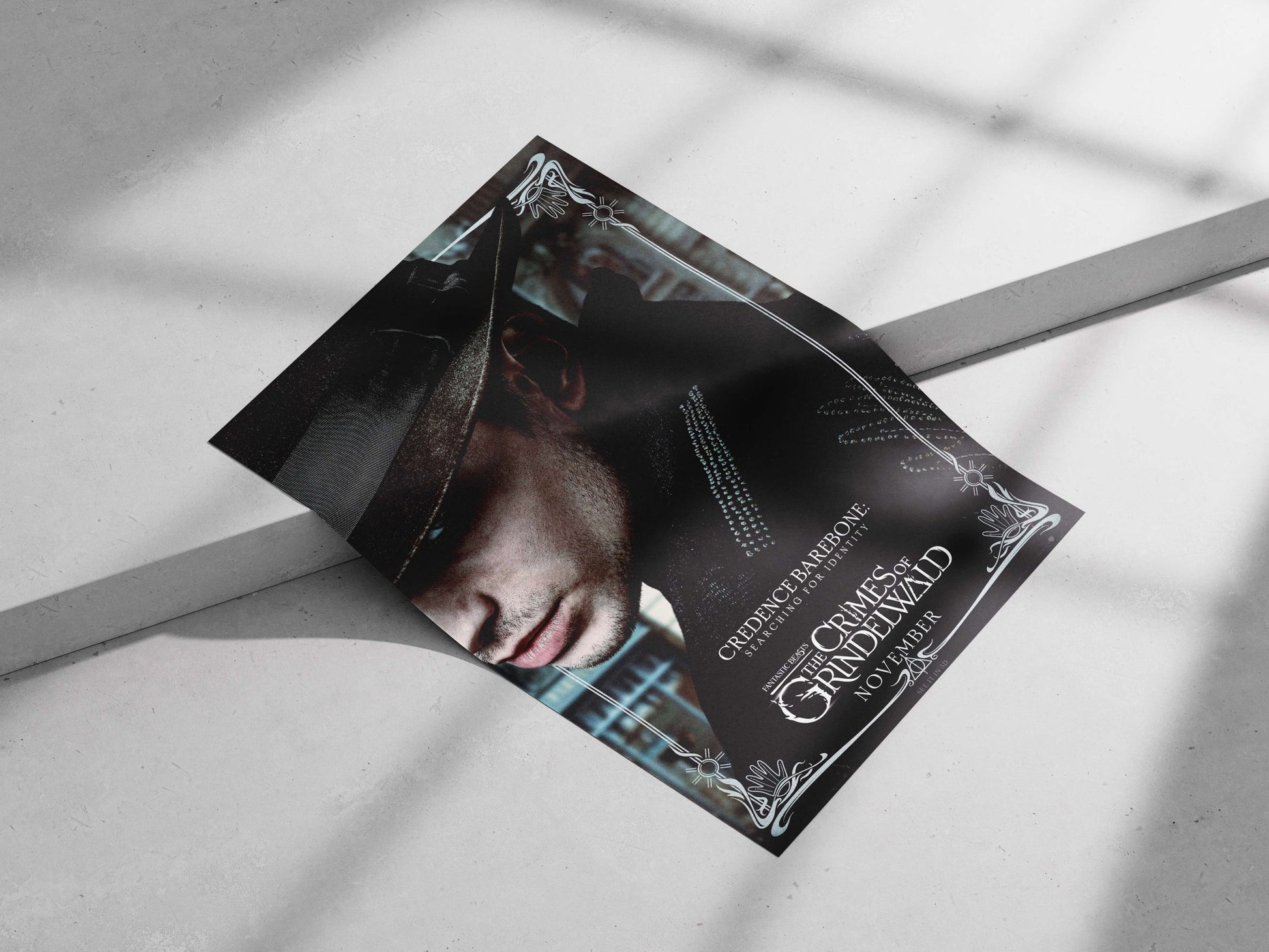 Credence Barebone from Fantastic Beasts: The Crimes of Grindelwald (confirmed by OCR text "CREDENCE BAREBONE: