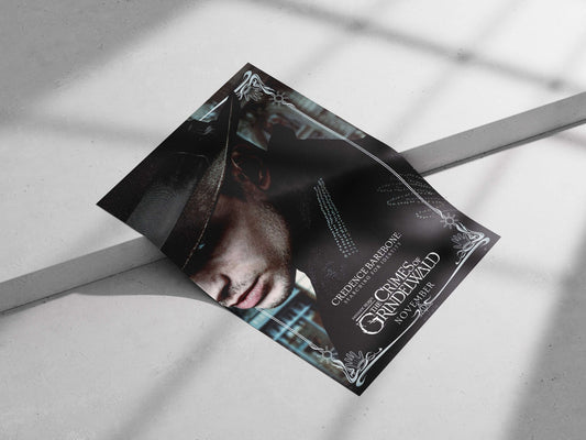 Credence Barebone from Fantastic Beasts: The Crimes of Grindelwald (confirmed by OCR text "CREDENCE BAREBONE: