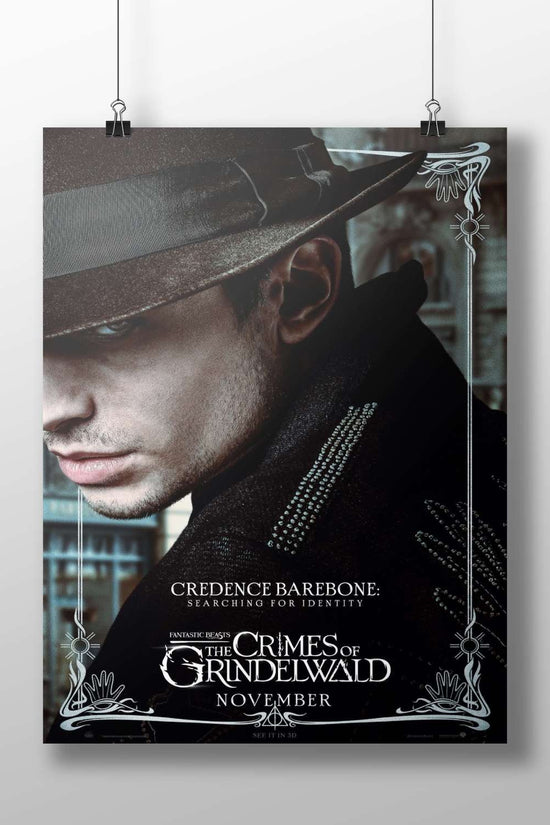Credence Barebone from Fantastic Beasts: The Crimes of Grindelwald (confirmed by OCR text "CREDENCE BAREBONE: