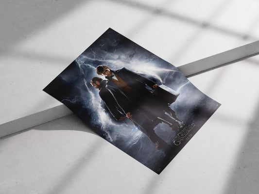 The characters Newt Scamander and Albus Dumbledore from the Fantastic Beasts franchise, specifically *Fantastic Beasts: