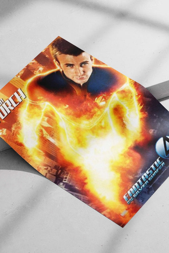Human Torch (Johnny Storm) from the Fantastic 4 franchise Johnny Storm Lightning - 4 Poster