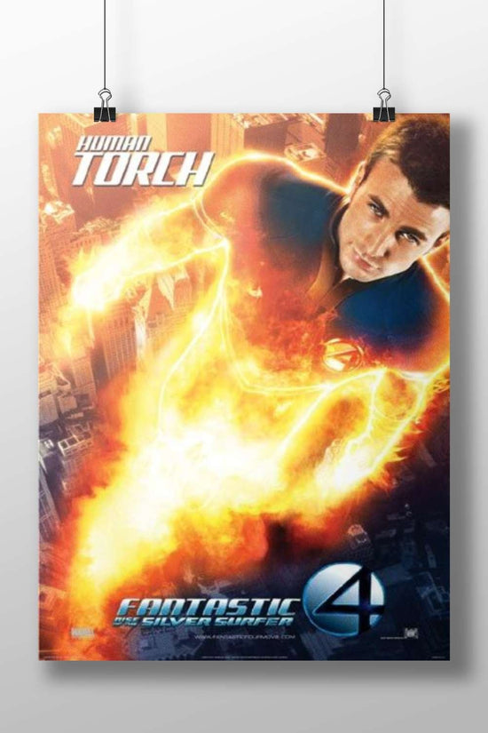 Human Torch (Johnny Storm) from the Fantastic 4 franchise Johnny Storm Lightning - 4 Poster