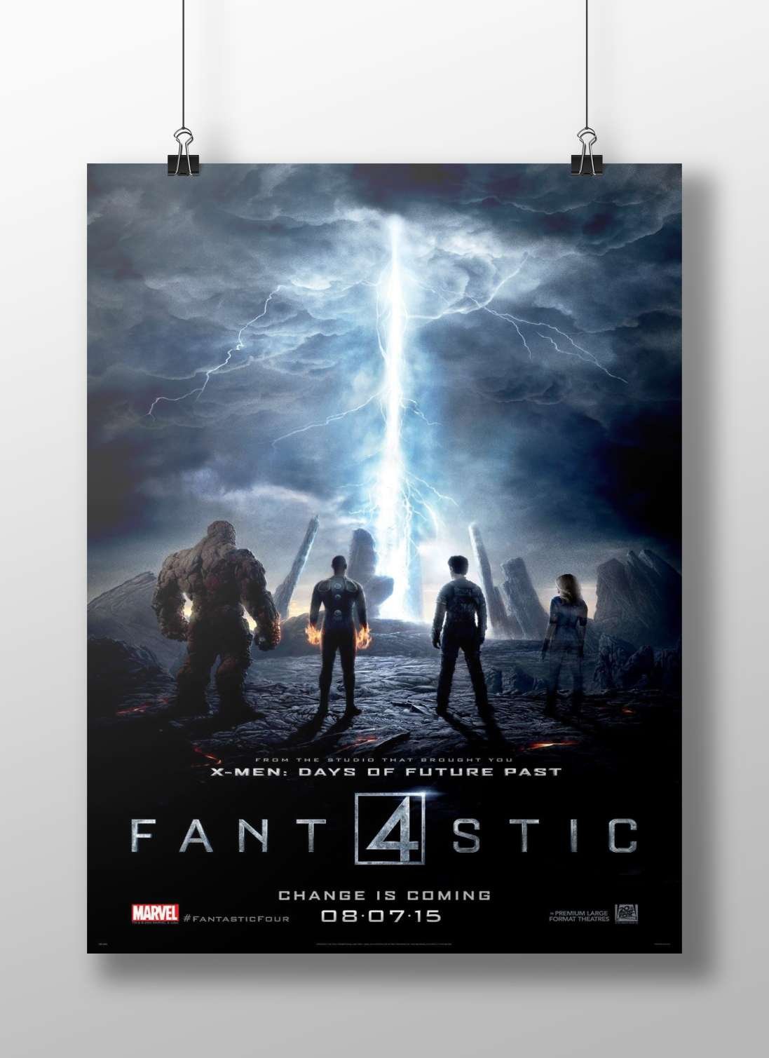 Fantastic Four (Marvel superhero team) Four - Noir Aesthetic Poster
