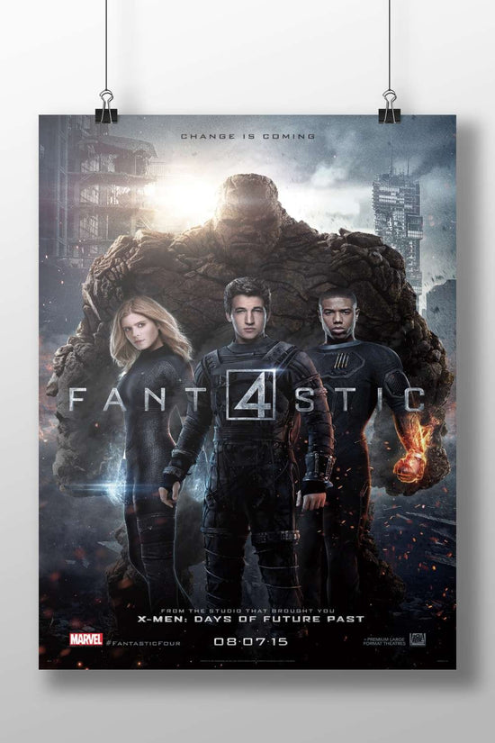 Marvel's Fantastic Four (2015 film) featuring Reed Richards (Mr. Fantastic), Sue Storm (Invisible Woman), Johnny