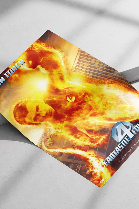 Human Torch (from Marvel's Fantastic Four franchise) Ben Grimm - The Thing Pop Art Poster