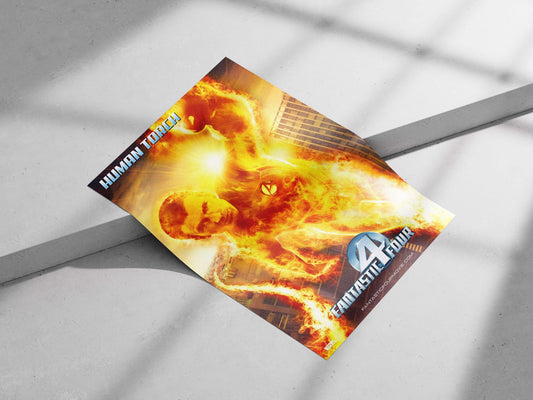 Human Torch (from Marvel's Fantastic Four franchise) Ben Grimm - The Thing Pop Art Poster