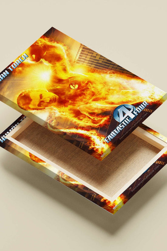 Human Torch (from Marvel's Fantastic Four franchise) Ben Grimm - The Thing Pop Art Poster
