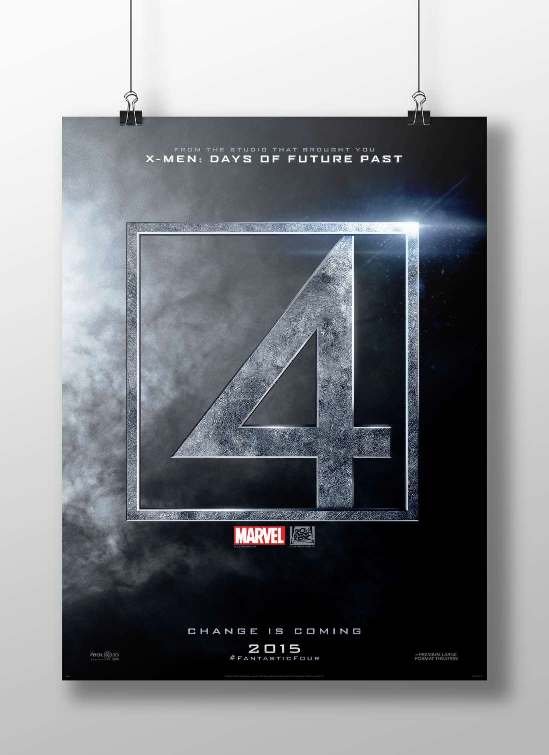 Fantastic Four Four - Noir Poster
