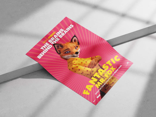 Mr. Fox (character) from the Fantastic Mr. Fox franchise. Mr. Fox - Charming Adventures Poster