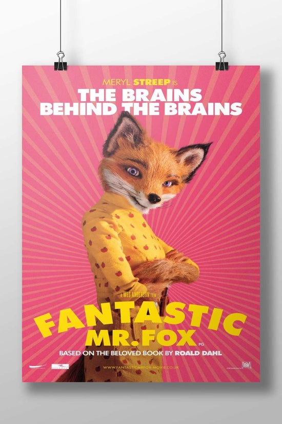 Mr. Fox (character) from the Fantastic Mr. Fox franchise. Mr. Fox - Charming Adventures Poster