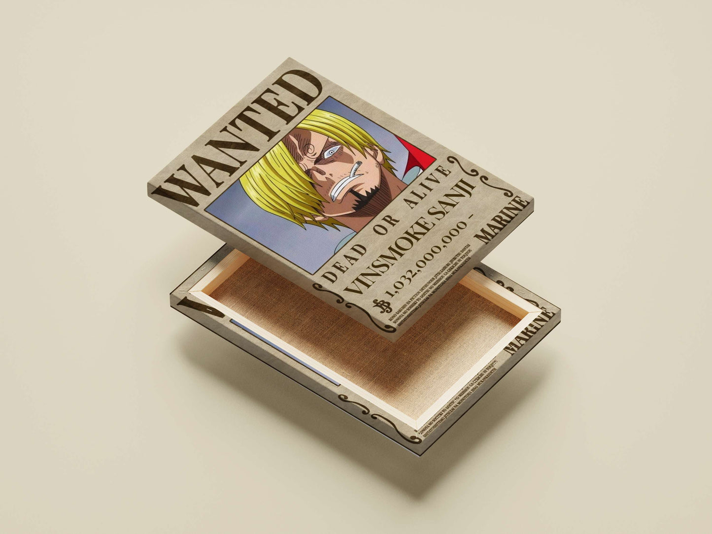 Vinsmoke Sanji Wanted Poster – Vintage Newspaper Style Anime Wall Art