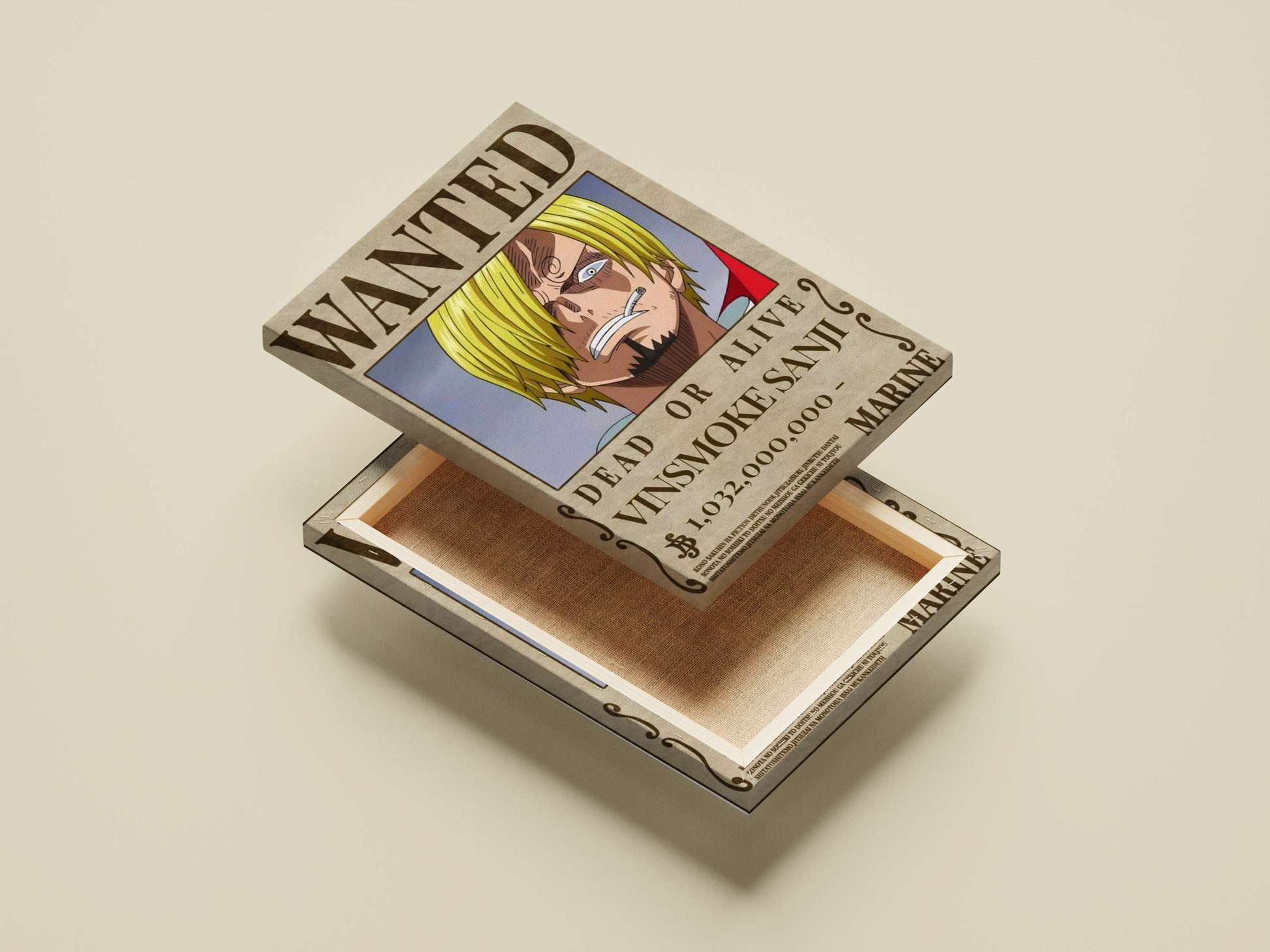 Vinsmoke Sanji Wanted Poster – Vintage Newspaper Style Anime Wall Art