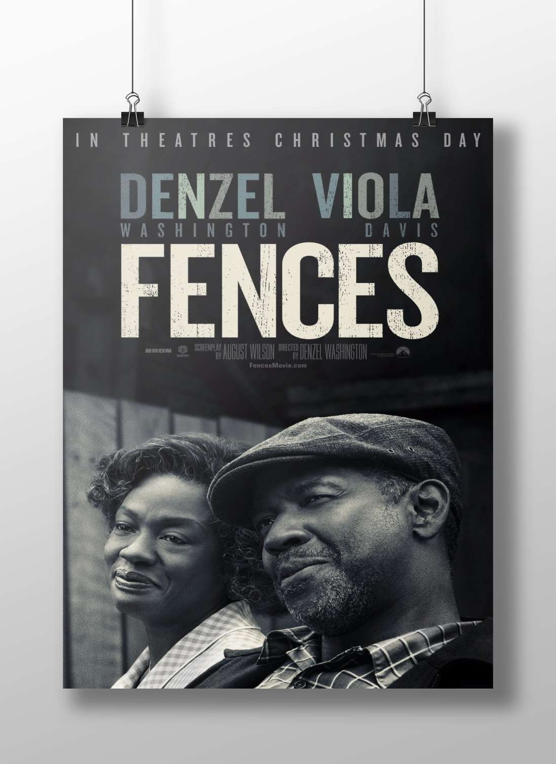 Fences (2016 film starring Denzel Washington and Viola Davis) Fences - Classic Noir Poster