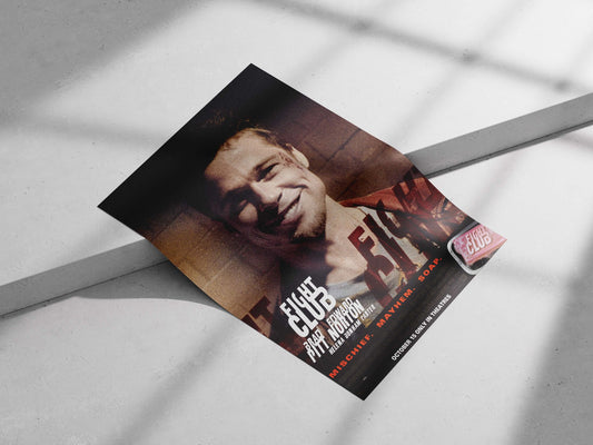 Fight Club (movie) Tyler Durden - Insane Icon Poster