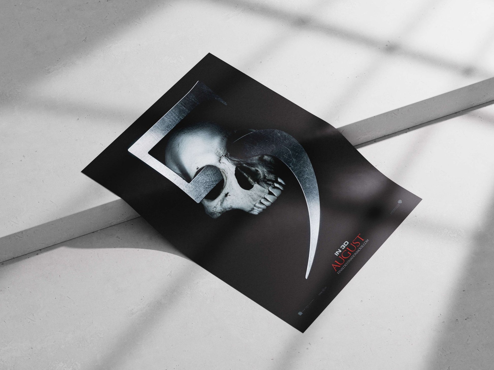 Final Destination franchise logo (skull integrated with metallic "F" symbol) Final Destination Franchise Logo -