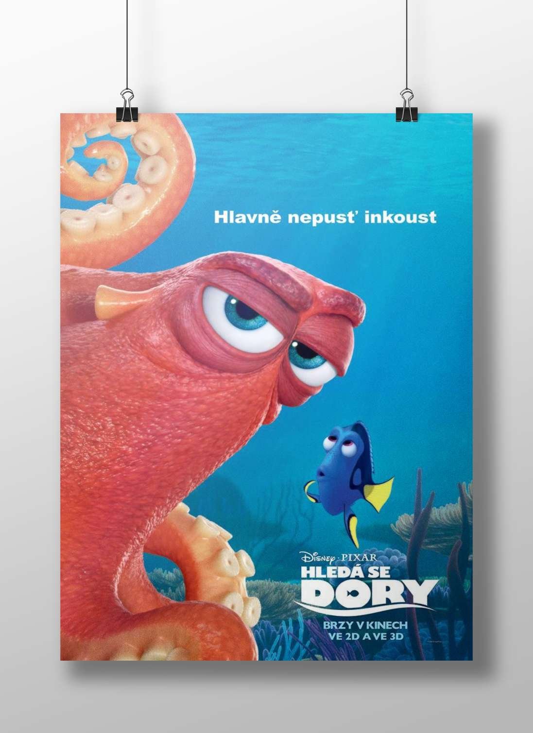 Dory (blue tang fish) and Hank (octopus) from Disney Pixar's Finding Dory. Dory & Hank