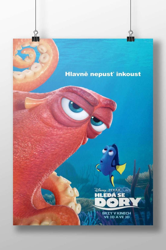 Dory (blue tang fish) and Hank (octopus) from Disney Pixar's Finding Dory. Main Subject: Dory (blue tang fish) and Hank