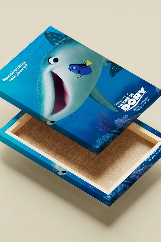 Dory (a blue tang fish) and Bruce (a whale) from Disney·Pixar's Finding Dory franchise Dory