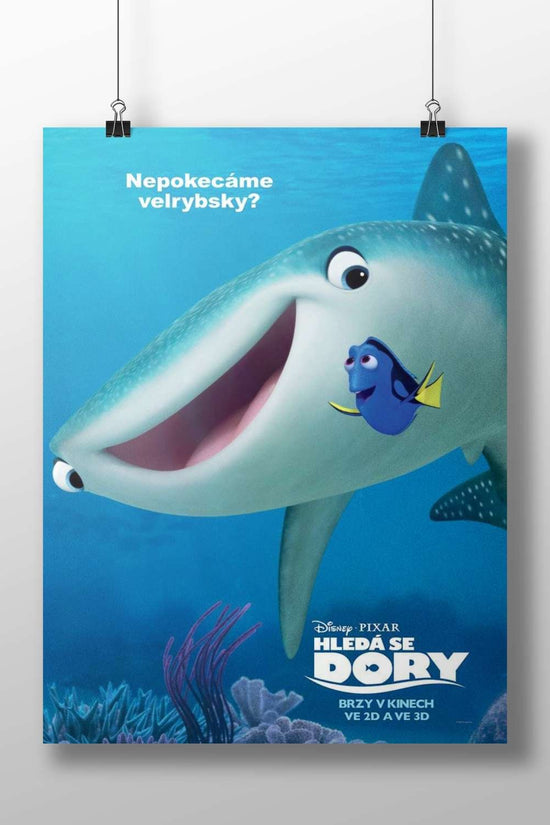 Dory (a blue tang fish) and Bruce (a whale) from Disney·Pixar's Finding Dory franchise Main Subject: Dory (a blue tang fish)