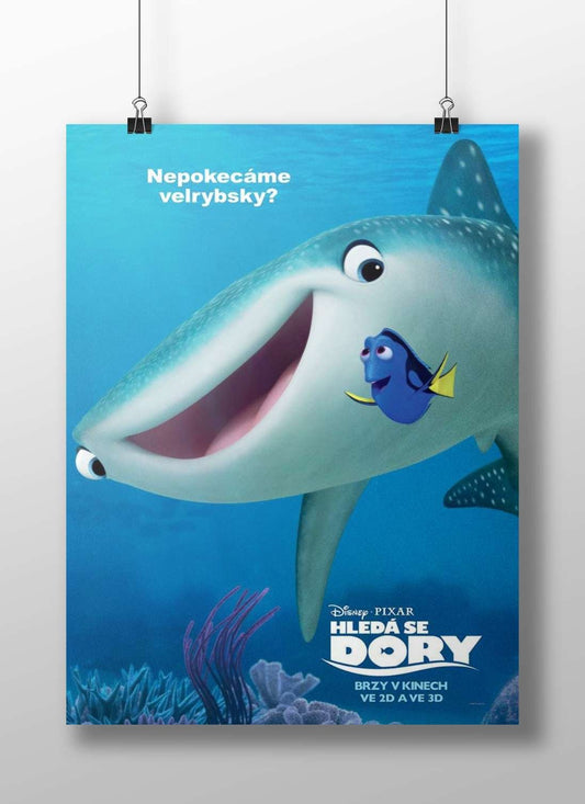 Dory (a blue tang fish) and Bruce (a whale) from Disney·Pixar's Finding Dory franchise Main Subject: Dory (a blue tang fish)