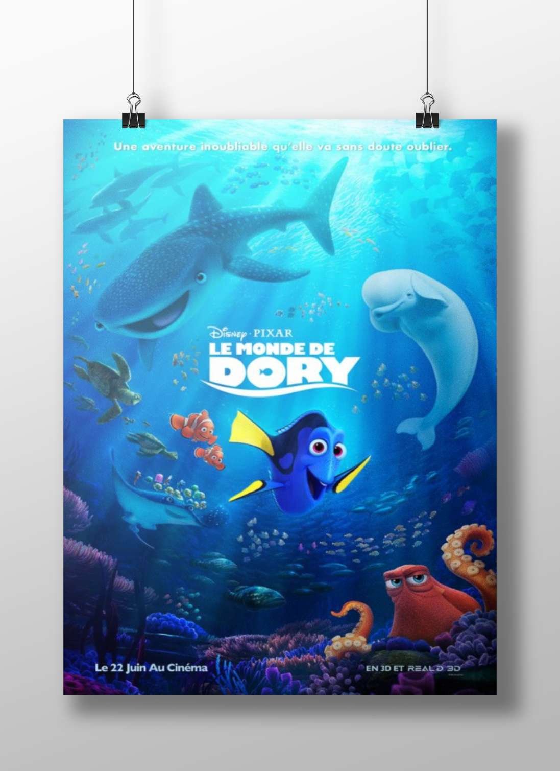 Dory (the blue tang fish) from Disney•Pixar's Finding Dory franchise Dory - Joyful Nemo Poster