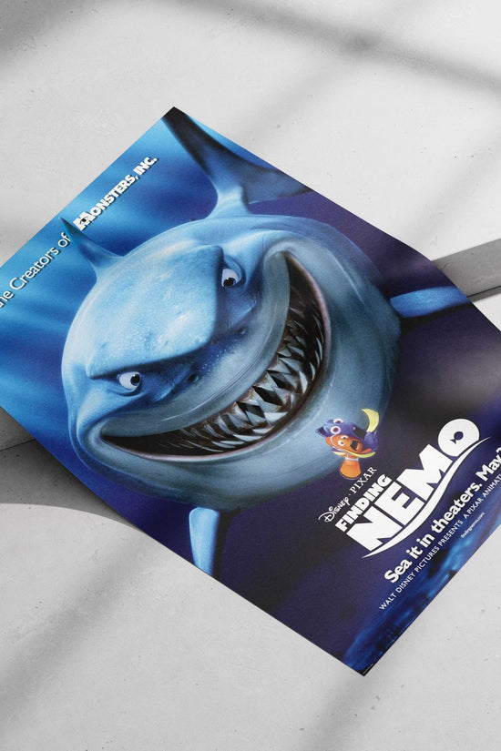 Bruce the shark and Nemo the clownfish from Disney•Pixar's "Finding Nemo". Main Subject: Bruce the shark and Nemo the