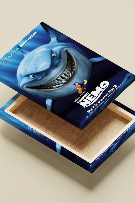 Bruce the shark and Nemo the clownfish from Disney•Pixar's "Finding Nemo". Main Subject: Bruce the shark and Nemo the