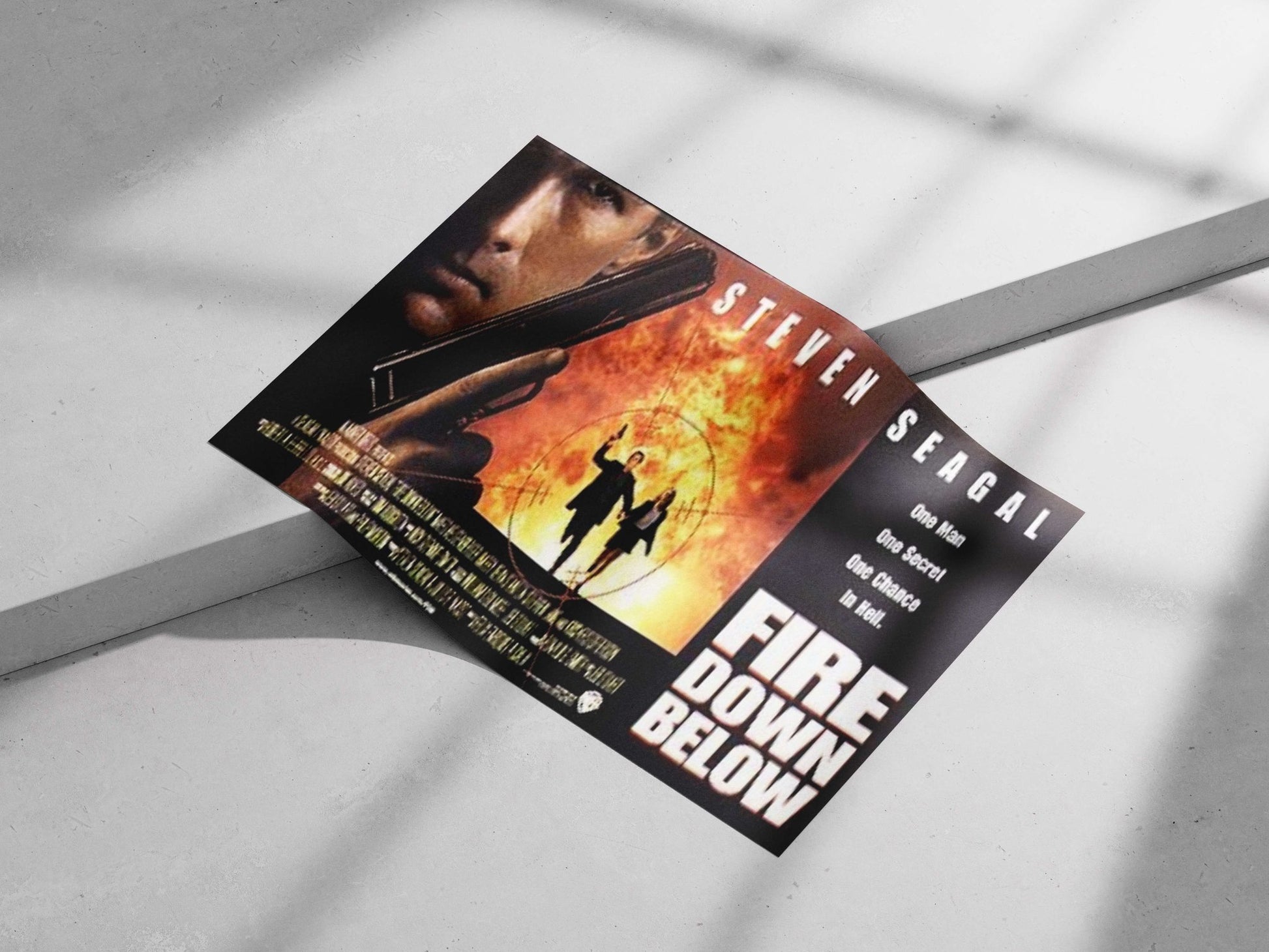 Fire Down Below (film) starring Steven Seagal Fire Down Below - Steel-Edged Vigilante Poster