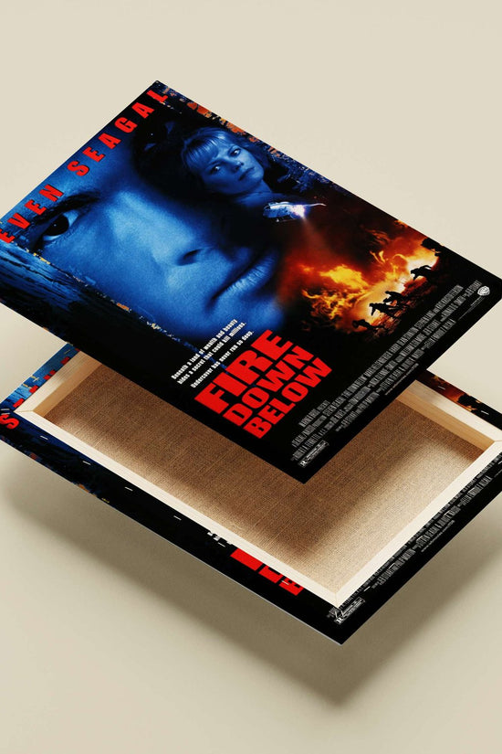 Steven Seagal's "Fire Down Below" film poster Main Subject: Steven Seagal's "Fire Down Below" film poster Canvas wall art —