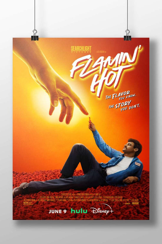 The film "Flamin' Hot" (2023) produced by Searchlight Pictures. Flamin' Hot - Pop Art Poster