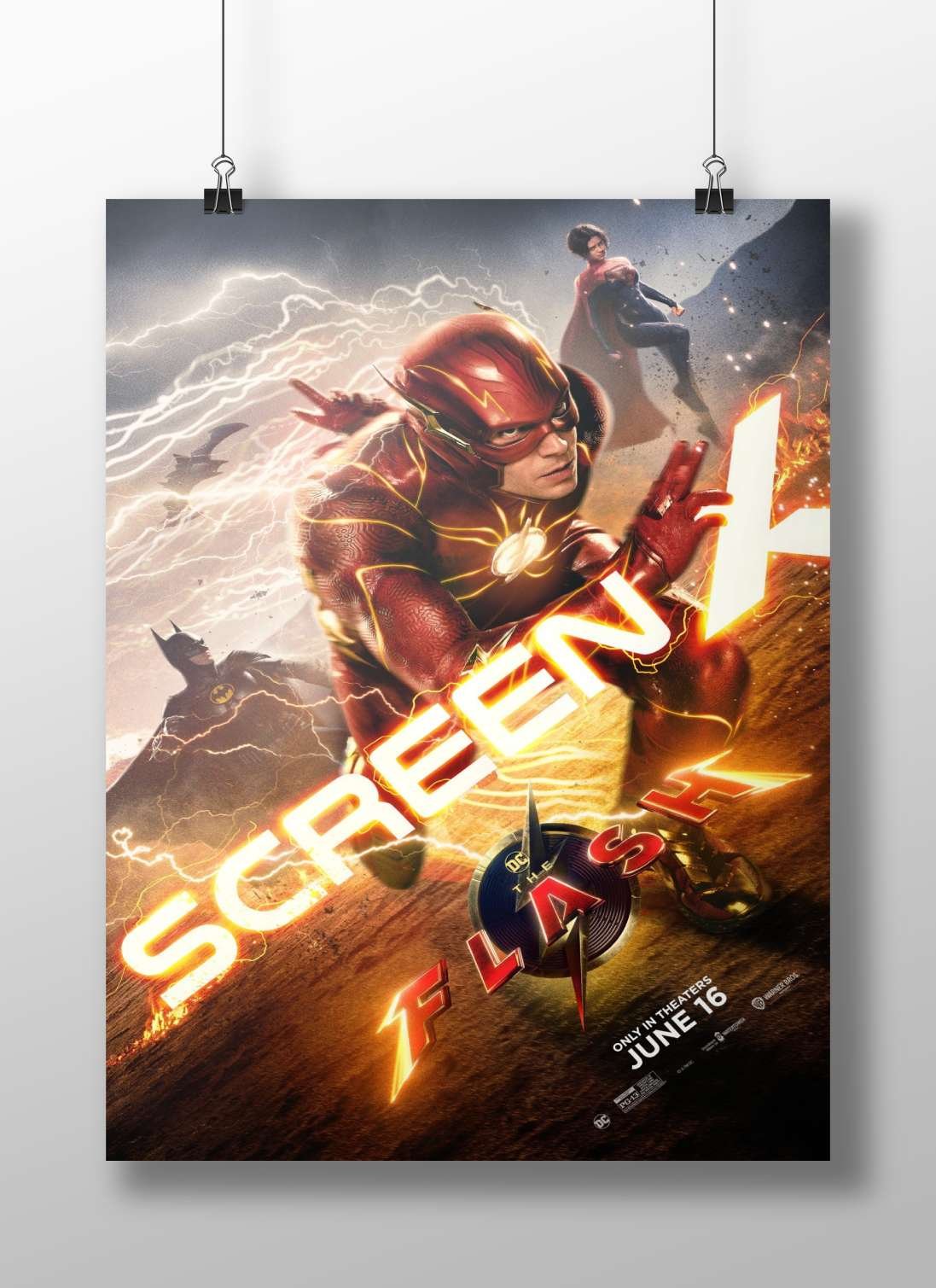 The Flash (Barry Allen) from DC Comics' superhero franchise Main Subject: The Flash (Barry Allen) from DC Comics' superhero