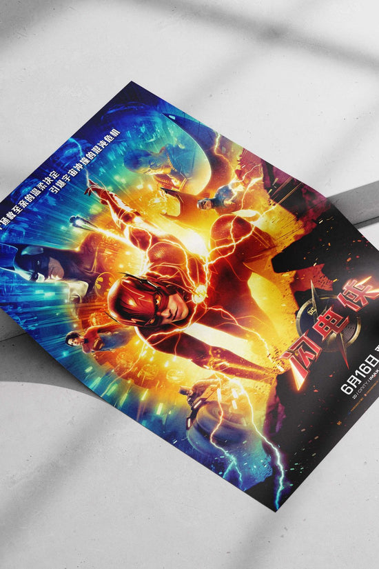 The Flash (Barry Allen) from DC Comics Main Subject: The Flash (Barry Allen) from DC Comics Matte poster print — Superhero