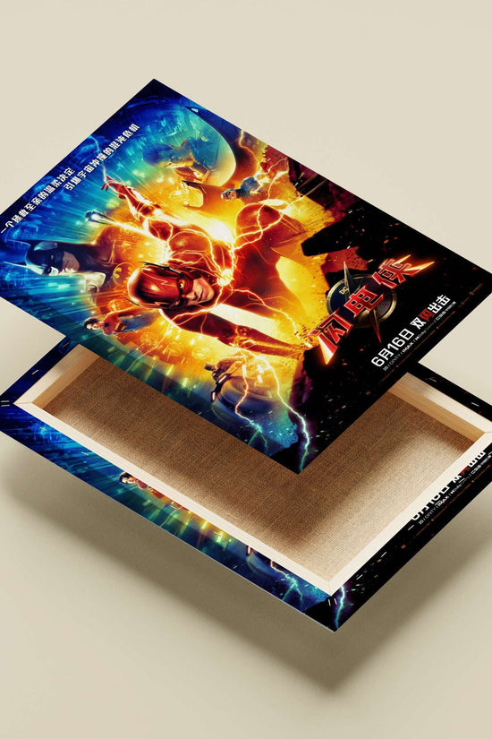 The Flash (Barry Allen) from DC Comics Main Subject: The Flash (Barry Allen) from DC Comics Canvas wall art — Superhero wall
