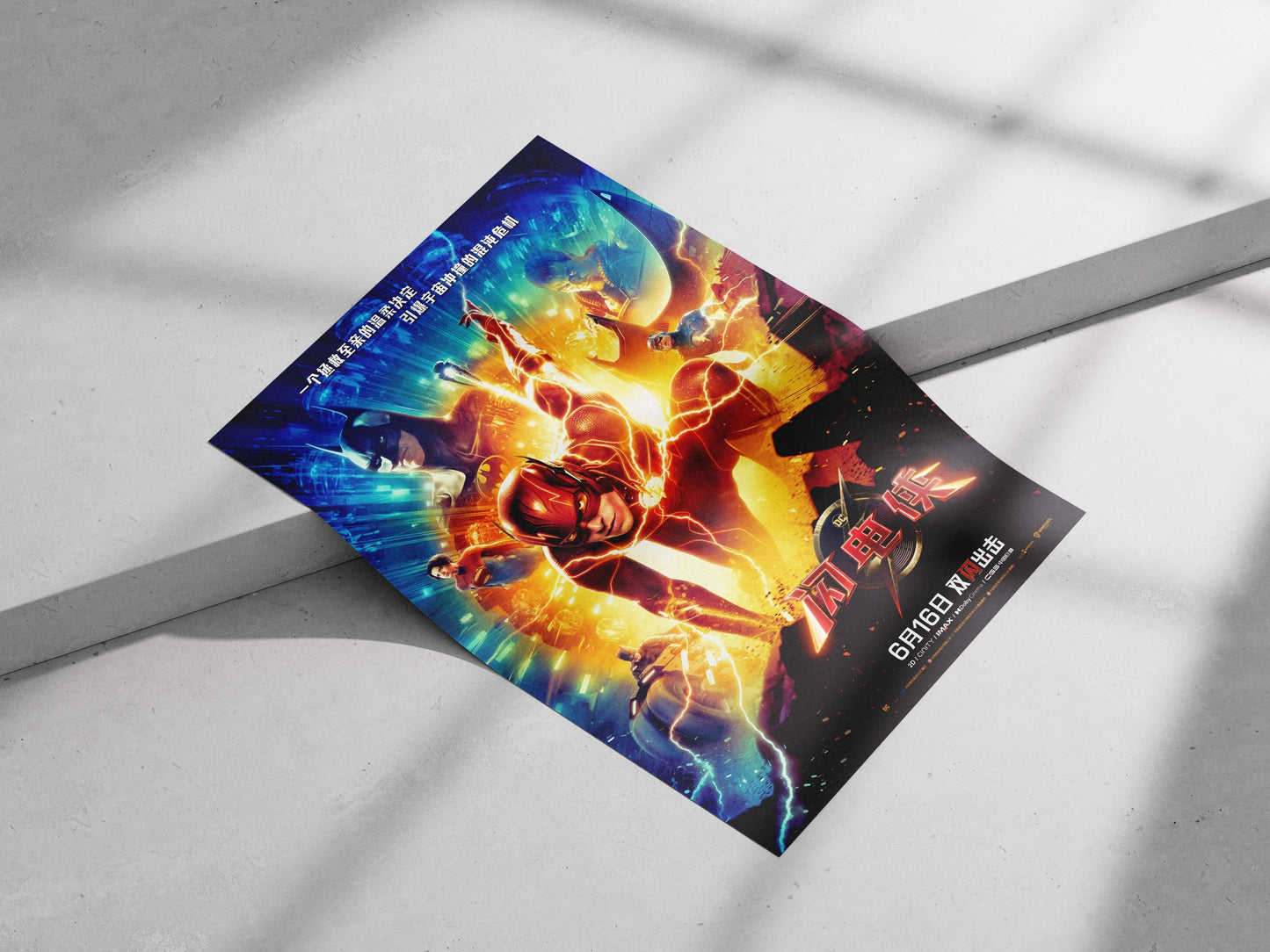 The Flash (Barry Allen) from DC Comics Main Subject: The Flash (Barry Allen) from DC Comics Matte poster print — Superhero