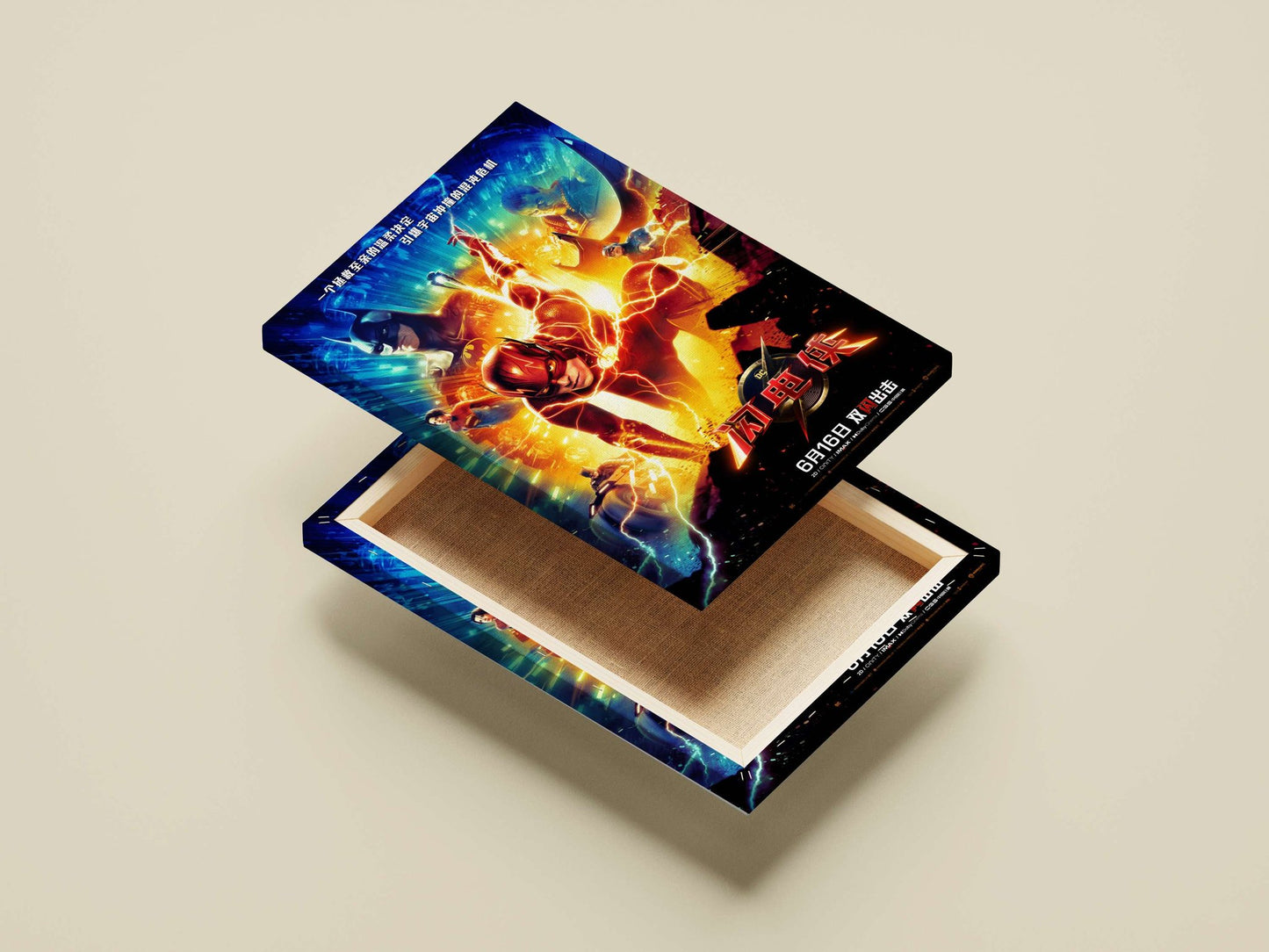 The Flash (Barry Allen) from DC Comics Main Subject: The Flash (Barry Allen) from DC Comics Canvas wall art — Superhero wall