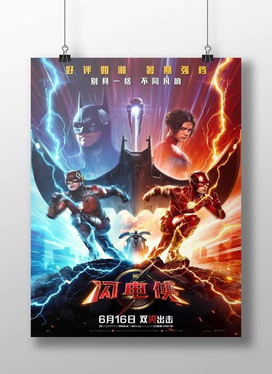 DC Comics characters including The Flash (Barry Allen), Batman (Bruce Wayne), and others from the DC Universe franchise.