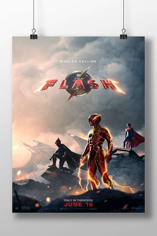 The Flash (Barry Allen), Batman (Bruce Wayne), and Superman (Clark Kent) from DC Comics Main Subject: The Flash (Barry