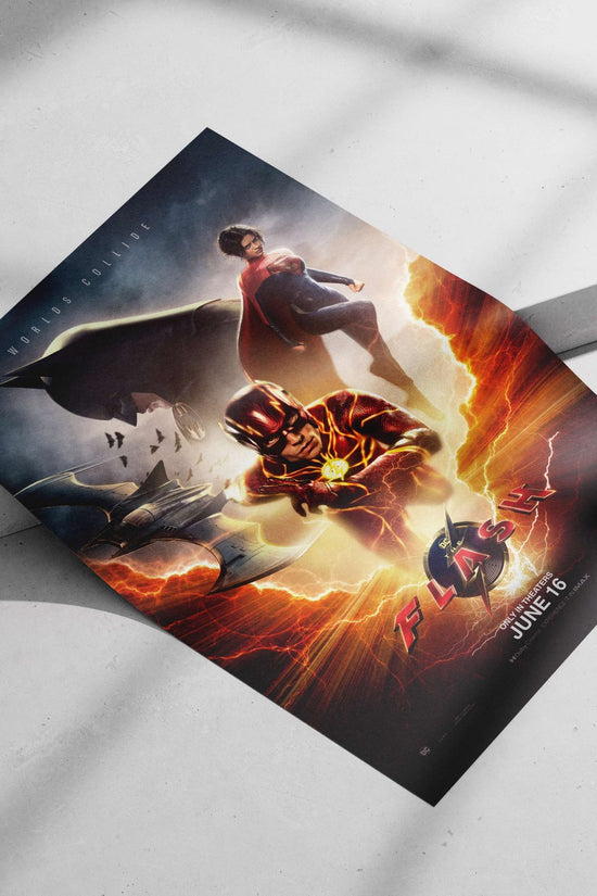 The Flash (Barry Allen), Batman (Bruce Wayne), and Supergirl (Kara Zor-El) from DC Extended Universe Main Subject: The Flash