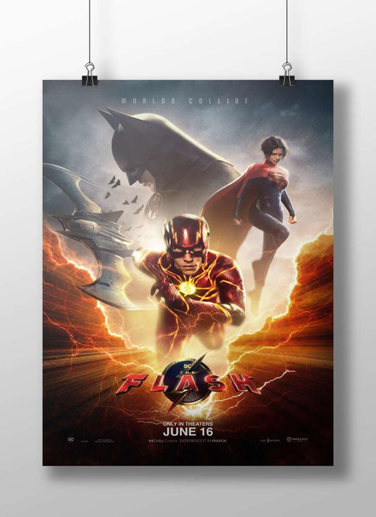 The Flash (Barry Allen), Batman (Bruce Wayne), and Supergirl (Kara Zor-El) from DC Extended Universe Main Subject: The Flash